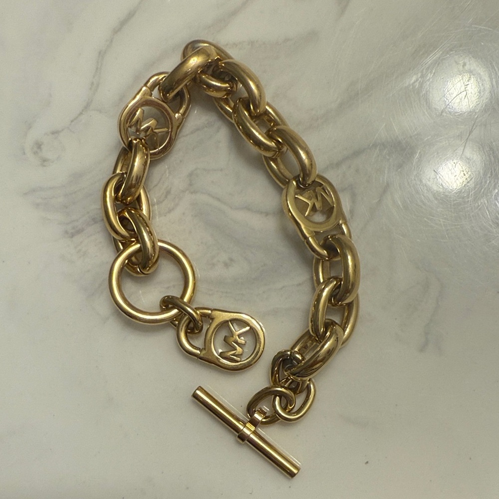 Michael Kors Gold Logo Chain Bracelet